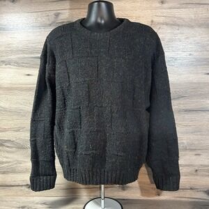 Vintage Concrete Sweater Mens XL Chunky Knit Multicolor Undertone Grandpa